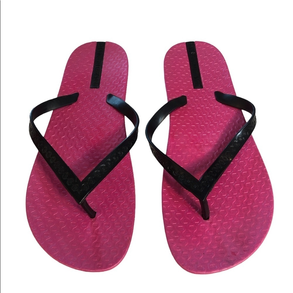 Pink & Black Flip Flops, Beachwear, Thongs, Sandals, NWOT​​​​